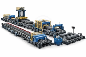 bar handling system chain transfer stacking and bundling