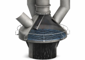 blast furnace charging bell for raw material feeding system