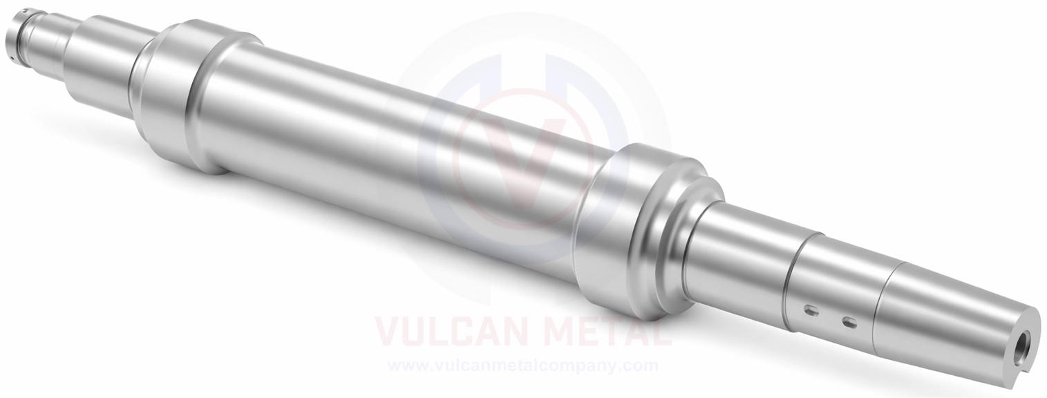 forged roll shaft for rail rolling mill high load torque transmission