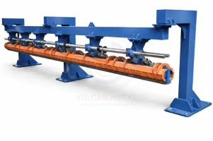 twin channel system for material transfer after rolling