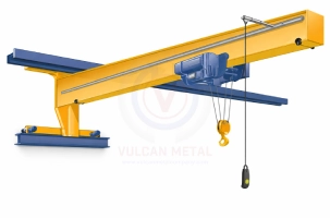 wall travelling jib crane for localized lifting in rolling mill